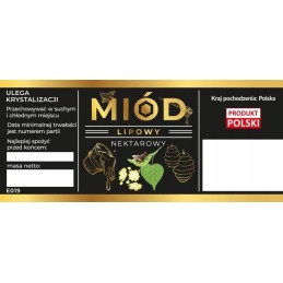 Etiketės liepų medui, juoda, pak 100 vnt