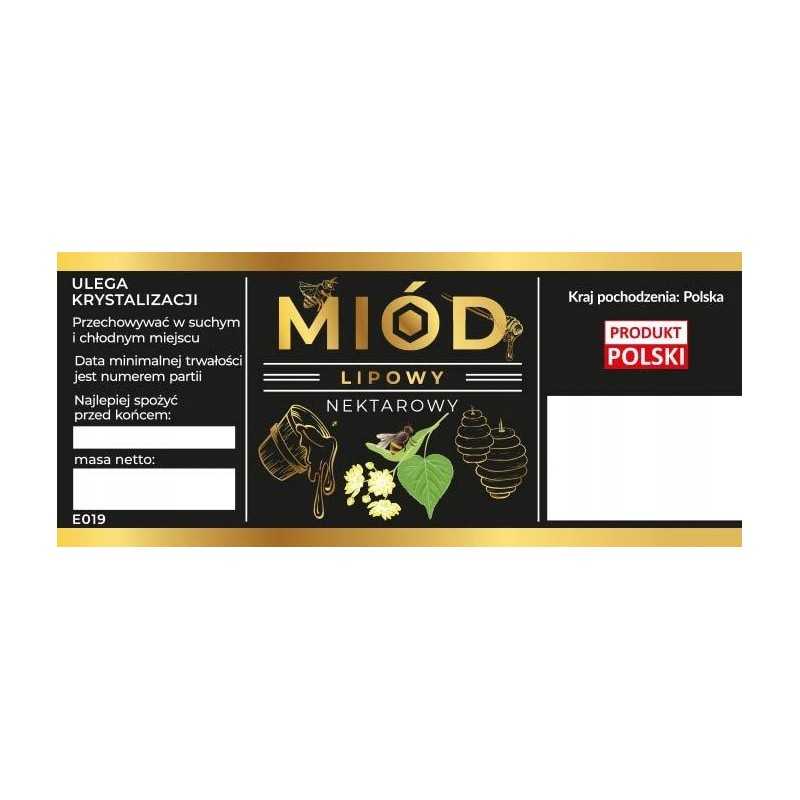 Etiketės liepų medui, juoda, pak 100 vnt