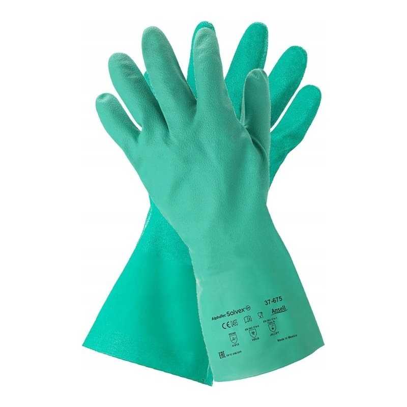Rūgštims atsparios nitrilo pirštinės