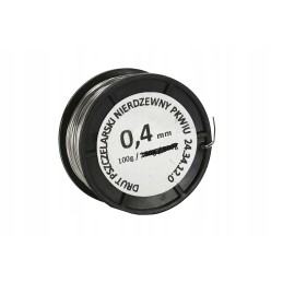 Bitininkystės viela bičių rėmams, nerūdijančio plieno, 0,4 mm, 100 g, ilgis 100 m