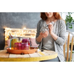 Dideli stikliniai indeliai, 6 kabliukai, 0,72l 720ml, rinkinys 8 vnt, tinka fi82 6z dangteliams