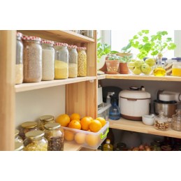 Dideli stikliniai indeliai, 6 kabliukai, 0,72l 720ml, rinkinys 8 vnt, tinka fi82 6z dangteliams