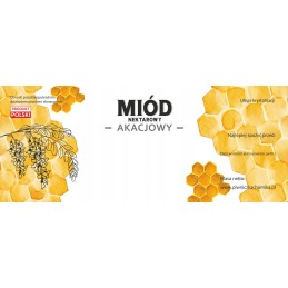 Akacijų medaus etiketės