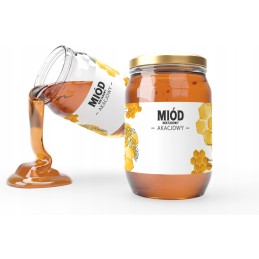 Akacijų medaus etiketės