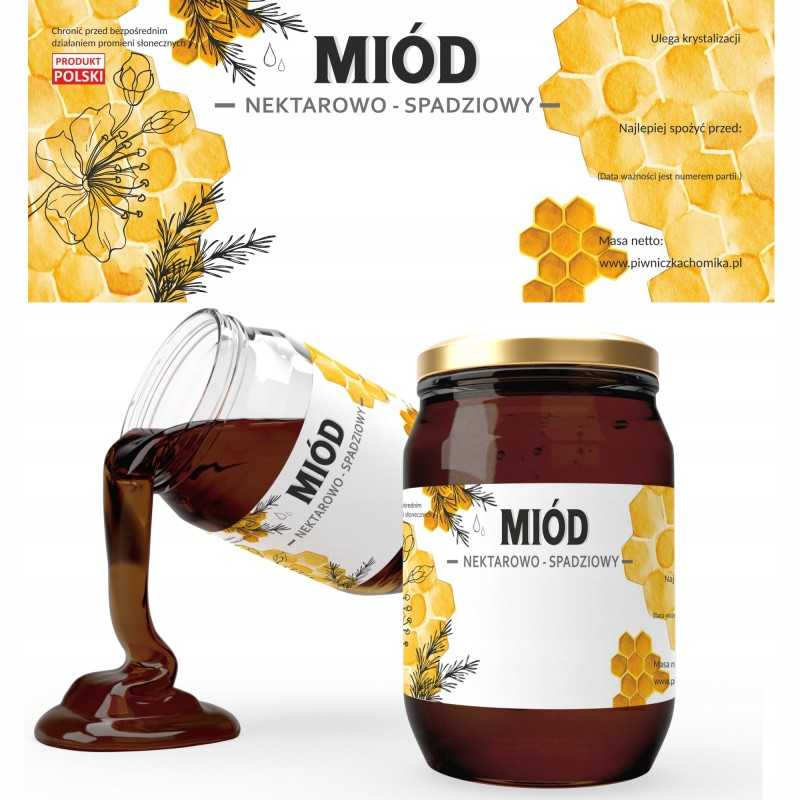 Nektaro ir lipčiaus medaus etiketės