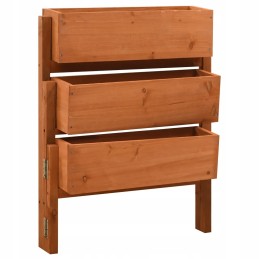 Aia lillepott, kokkupandav, oranž, 60x14x75 cm, kuusk