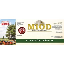 Etikečių pakuotė medui iš miško plotų 154x60 (100 vnt.)