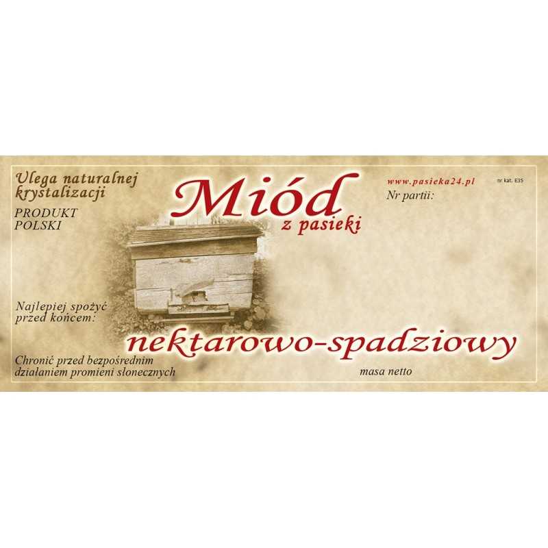 Nektaro ir lipčiaus medaus etiketė 116x50mm 100s