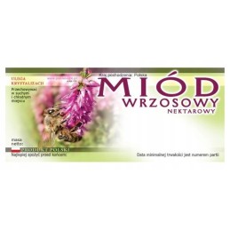 Medaus lipduko etiketė 116x50mm rugsėjis 100vnt e20