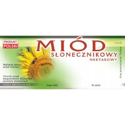 Saulėgrąžų medaus etiketės