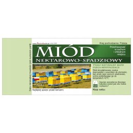 Etikečių/lipdukų pakuotė nektarui ir lipčiaus medui 116x50 (100 vnt.)