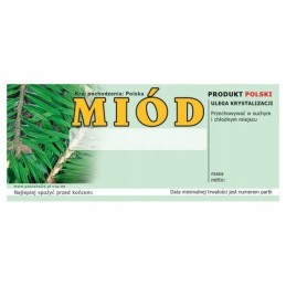 Medaus lipduko etiketė 116x50mm (100 vnt) e3