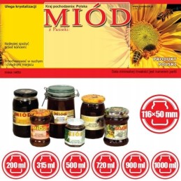 Medaus lipduko etiketė 116x50mm (100 vnt) e10