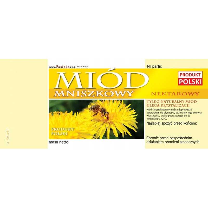 Kiaulpienių medaus etiketės (100 vnt), raštas - e1015