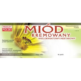 Kelių gėlių kreminio medaus etiketės (100 vnt) - e26 raštas