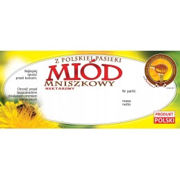 Kiaulpienių medaus etiketės (100 vnt) - e67 raštas