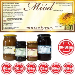 Kiaulpienių medaus etiketės (100 vnt) - E79 raštas