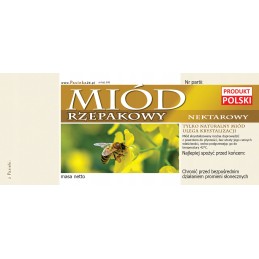 Etiketės rapsų medui (100 vnt) - E45 raštas