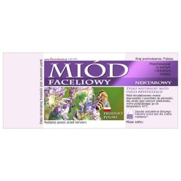 Etiketės facelijų medui (100 vnt), raštas - e1013