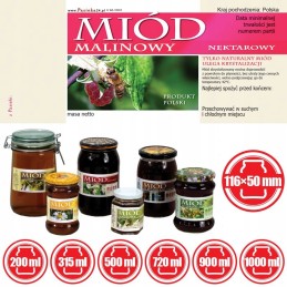 Aviečių medaus etiketės (100 vnt), raštas - e1014