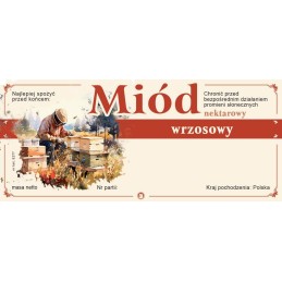 Etiketės viržių medui (100 vnt) - modelis E277