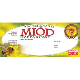 Etiketės rapsų medui (100 vnt) - raštas E65