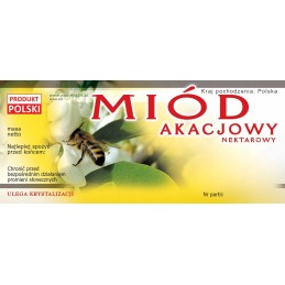 Etiketės akacijų medui (100 vnt) - e17 raštas