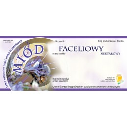 Etiketės facelijų medui (100 vnt) - E1025 raštas