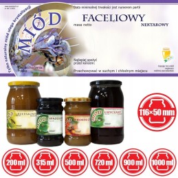 Etiketės facelijų medui (100 vnt) - E1025 raštas