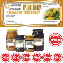 Kiaulpienių medaus etiketės 116x50 (100 vnt) - e1236