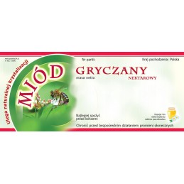 Grikių medaus etiketės (100 vnt) - E1006 raštas