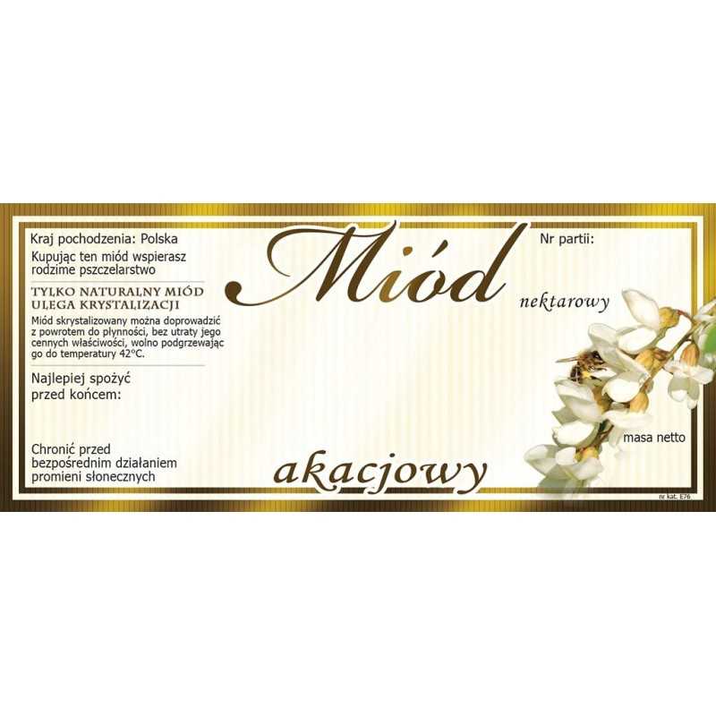 Etiketės akacijų medui (100 vnt) - raštas E76