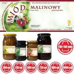 Aviečių medaus etiketės (100 vnt) - E1005 raštas