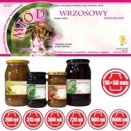 Viržių medaus etiketės 116x50 (100 vnt) - e1028