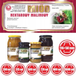 Aviečių medaus etiketės 116x50 (100 vnt) - e1235