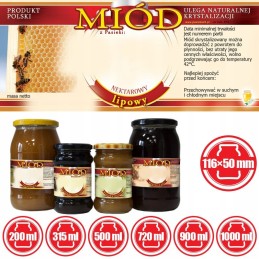 Etiketės liepų medui (100 vnt) - E52 raštas