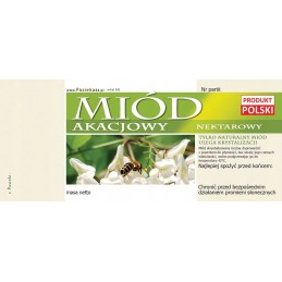 Etiketės akacijų medui (100 vnt) - e43 raštas