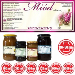 Etiketės viržių medui (100 vnt) - modelis E86