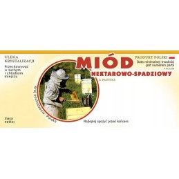 Nektaro ir lipčiaus medaus etiketės – modelis e1108