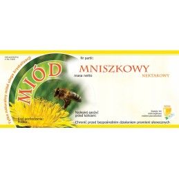 Etiketės kiaulpienių medui 116x50 - E1026 raštas