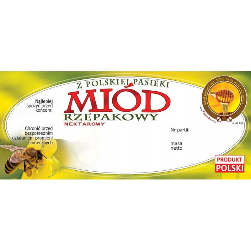 Etiketės rapsų medui (100 vnt) - raštas E65