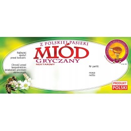 Grikių medaus etiketės (100 vnt) - e66 raštas