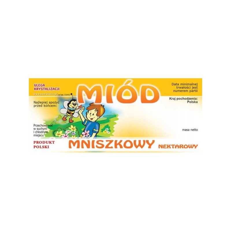 Kiaulpienių medaus etiketės (100 vnt) - modelis E1043