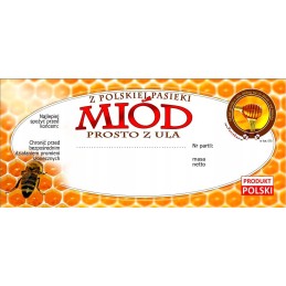 Medaus etiketės tiesiai iš avilio (100 vnt) - modelis E73