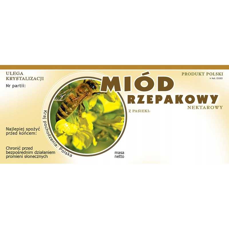 Etiketės rapsų medui (100 vnt) - raštas E1103