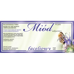 Etiketės facelijų medui (100 vnt) - E85 raštas