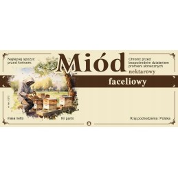 Etiketės facelijų medui (100 vnt) - raštas E272