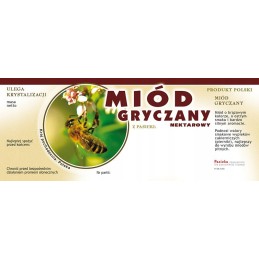 Grikių medaus etiketės (100 vnt) - E102 raštas