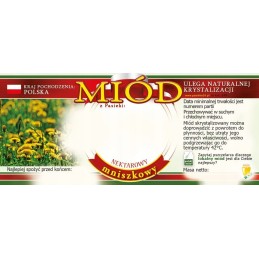 Kiaulpienių medaus etiketės (100 vnt) - e51 raštas