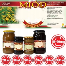 Kiaulpienių medaus etiketės (100 vnt) - e51 raštas